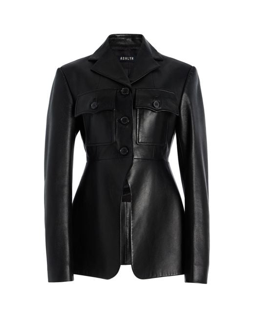 Ashlyn Black Elizabeth Leather Jacket