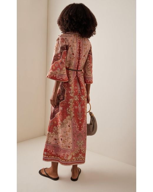 Zimmermann Wylie Linen Tunic Midi Dress in Pink | Lyst Canada Zimmermann Wylie Linen Tunic Midi Dress in Pink | Lyst Canada