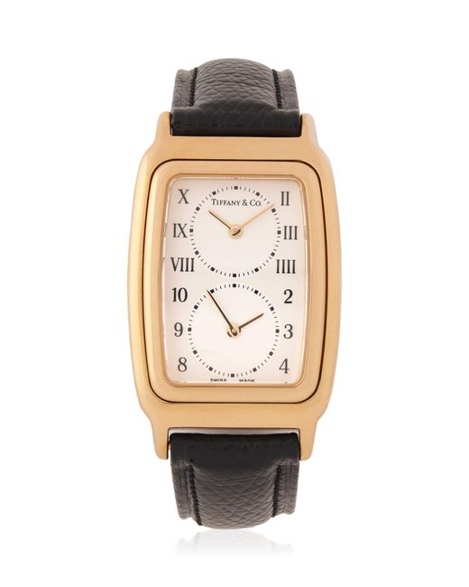 Stephanie Windsor Metallic Tiffany & Co. Dual Time Flip Vintage Watch