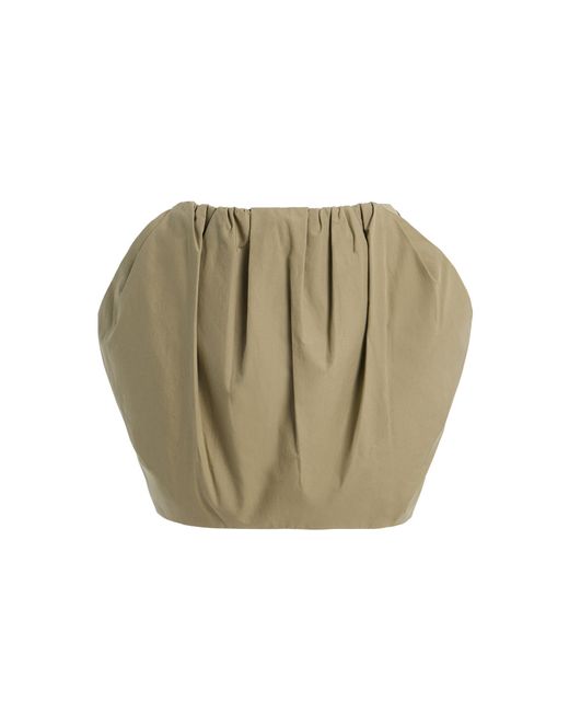 Balmain Green Cotton Mini Skirt