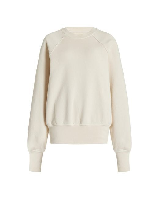 Les Tien White Linda Classic Raglan-sleeve Cotton Sweatshirt