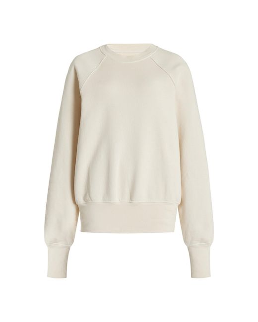 Les Tien White Linda Classic Raglan-sleeve Cotton Sweatshirt