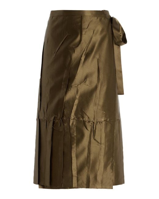 Marie Adam-Leenaerdt Green Aaron Silk Skirt