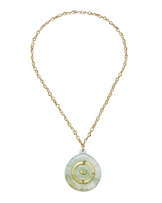 Ten Thousand Things Blue 10K Lemon Quartz And Aquamarine Sun Pendant