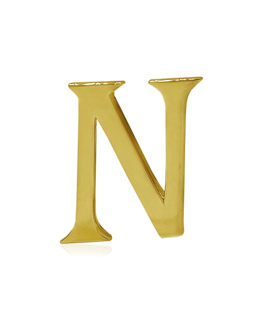 Ashna Mehta Yellow Alphabet 'N' 18K Bag Charm