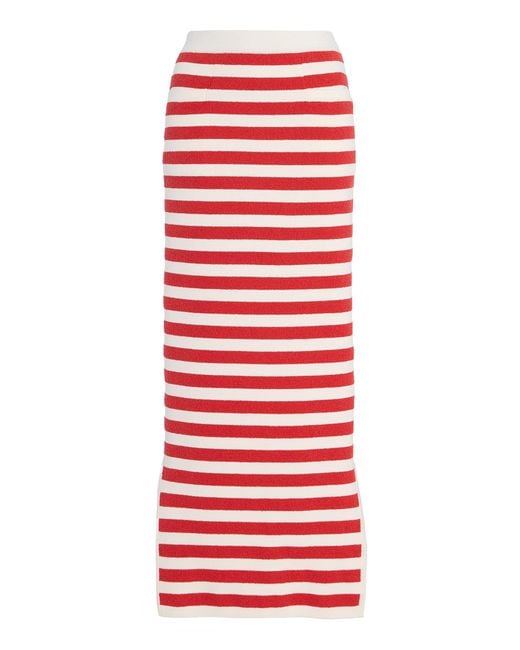 Posse Red Exclusive Riviera Ari Striped Knit Maxi Skirt