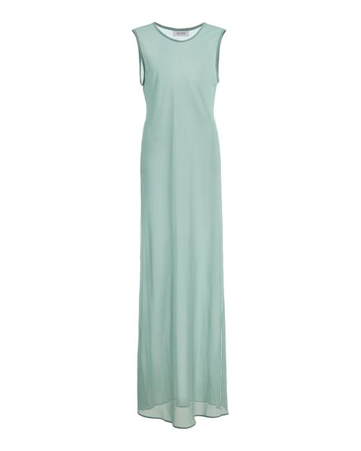 Sloan Green Exclusive Georgette Sleeveless Maxi Dress