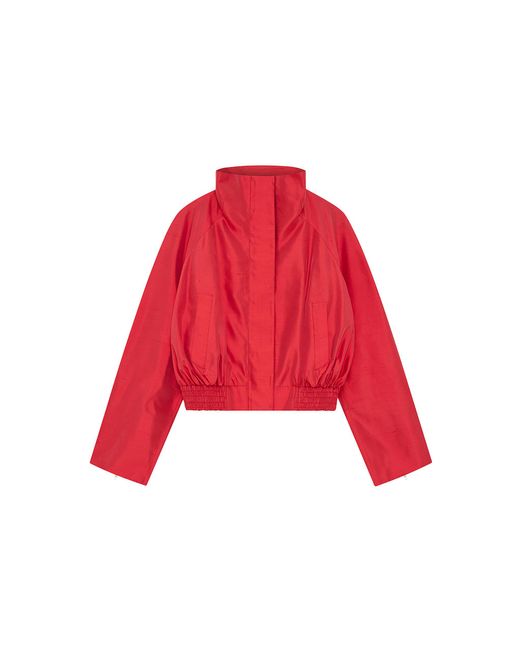 16Arlington Red Nina Silk Jacket