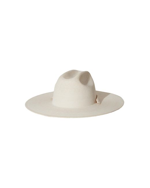 Janessa Leone White Palmer Straw Hat