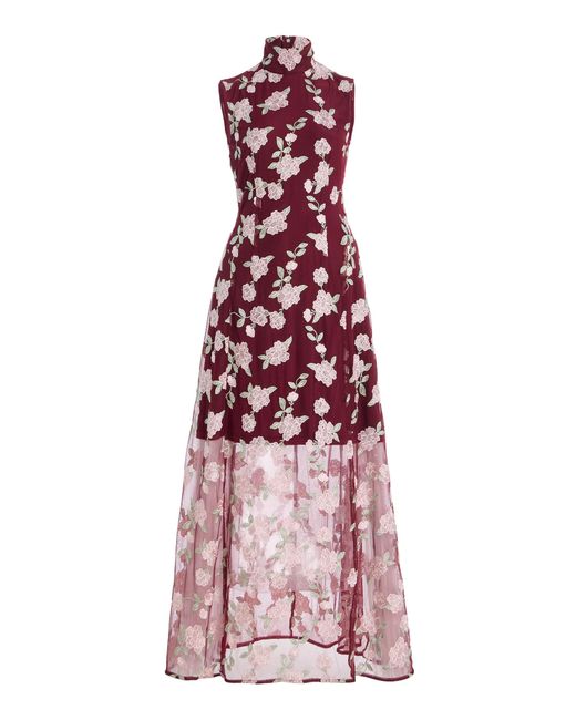 ROTATE BIRGER CHRISTENSEN Purple Sleeveless Maxi Dress