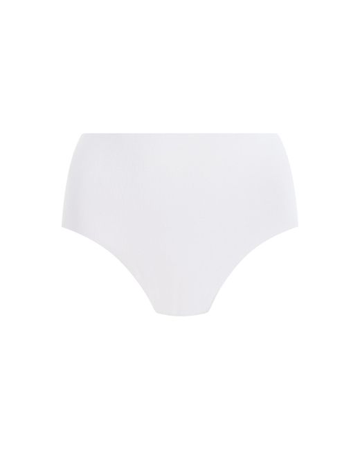 ÉTERNE White High-Waisted Modal-Lycra Brief