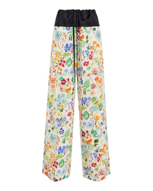 Rosie Assoulin White Draw Me Closer Wide-Leg Pants