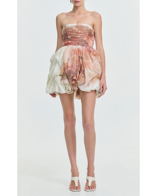 Aje. Multicolor Audra Sequin Bubble Mini Dress