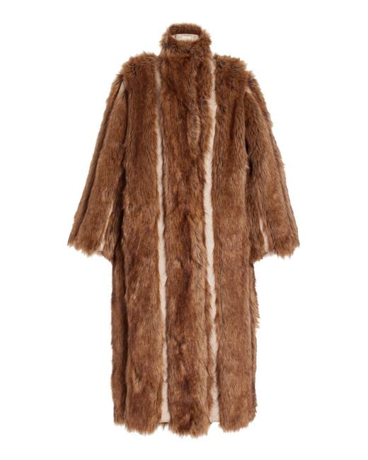 By Malene Birger Kavela Faux Fur Coat in Brown | Lyst UK