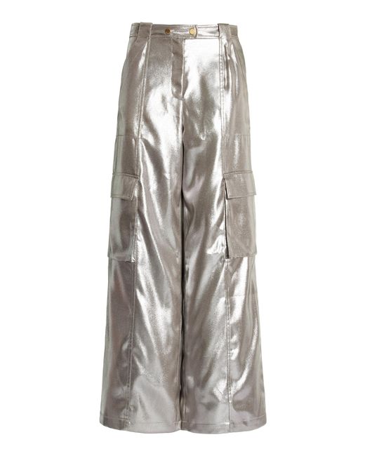 Jonathan Simkhai White Beatriz Wide-Leg Cargo Pants