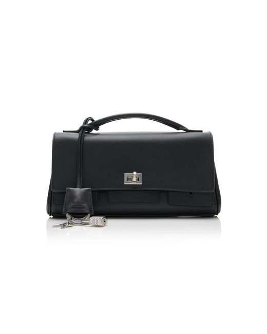 Balenciaga Black Bel Air Small Leather Clutch On Strap