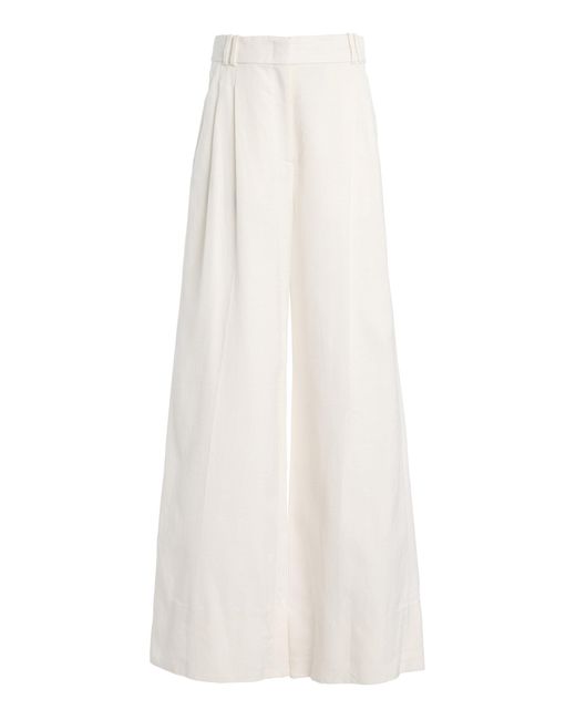 Another Tomorrow White High-Rise Wide-Leg Pants