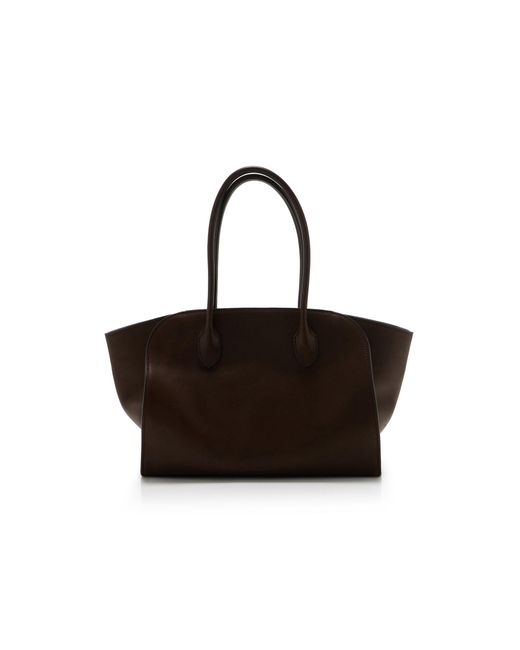 The Row Black Marlo 12 Leather Tote Bag