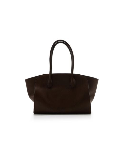 The Row Black Marlo 12 Leather Tote Bag