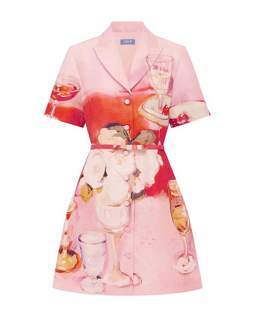 LEO LIN Pink Brigitte Mini Dress