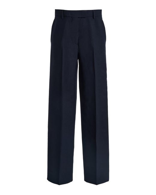 Miu Miu Blue Mohair-Wool Pants