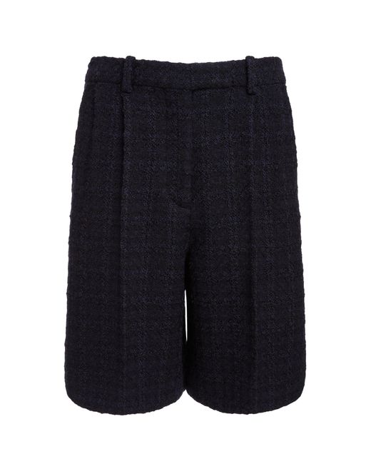 Givenchy Blue Tailored Wool-blend Tweed Shorts