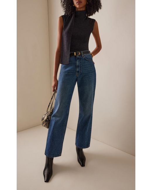 House of Dagmar Blue High-Rise Wide-Leg Jeans
