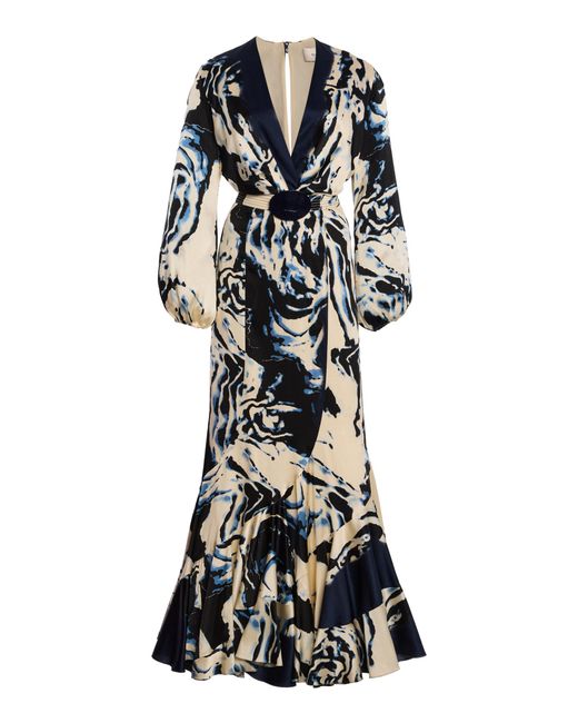 Silvia Tcherassi Black Remy Stretch-Silk Maxi Dress