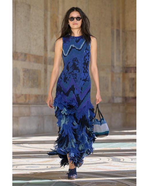 Gabriela Hearst Blue Large Fara Drawsting Bag