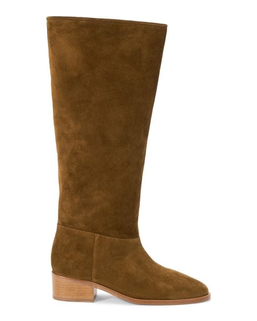 Staud Brown Indie Slouched Leather Boots