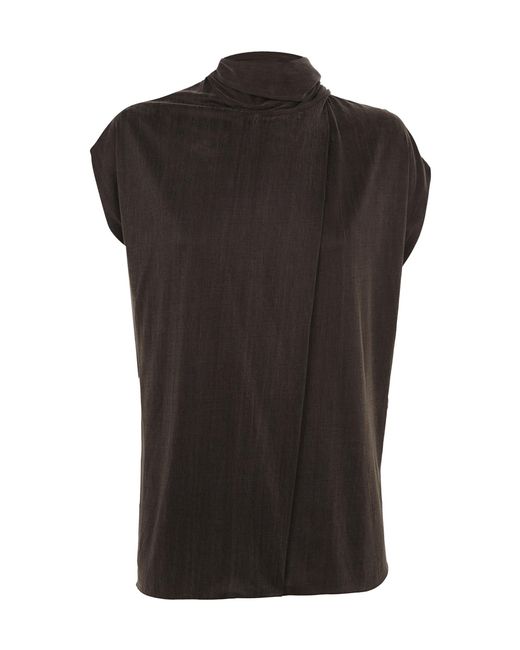 Cortana Black Espera Cotton-Blend Top