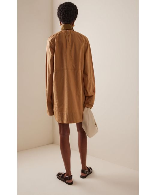 Ulla Johnson Natural Michaela Tie-Detailed Cotton-Poplin Top
