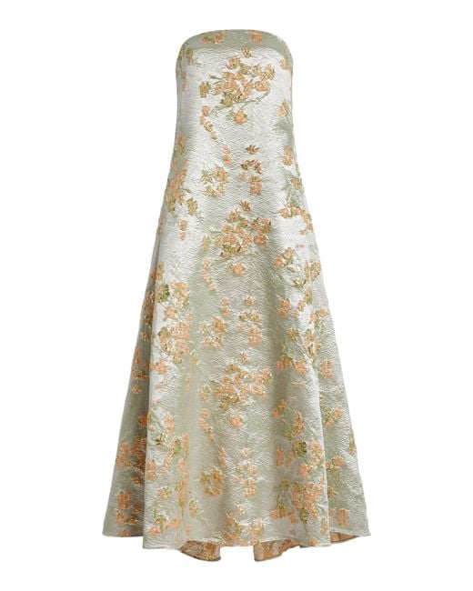 staud kennedy metallic brocade maxi dress Shop STAUD - Kennedy Metallic Brocade Midi Dress - Gold - US 8 - Moda Operandi on Sale at BeyondStyle Get 56% Off STAUD