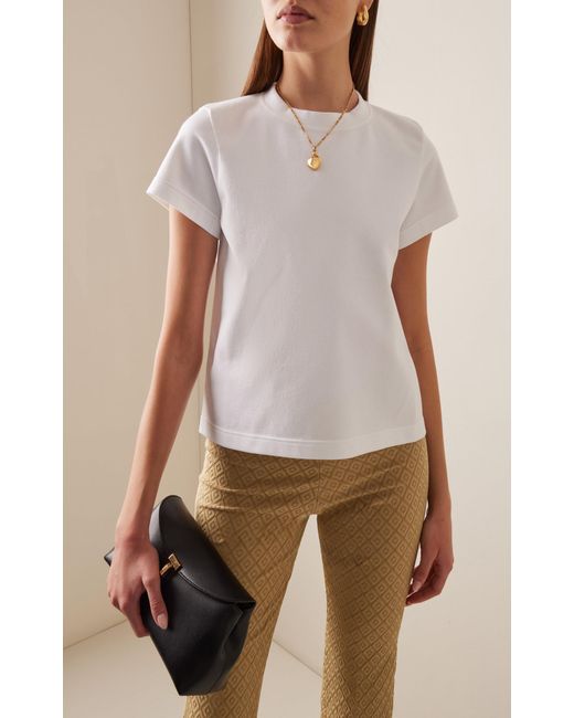 High Sport White Raff Cotton-blend Knit T-shirt