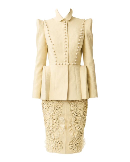 Juozas Statkevicius Natural Jacquard Button-Detail Jacket
