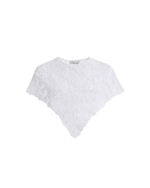 Eliou White Exclusive La Isla Carmen Crochet Poncho