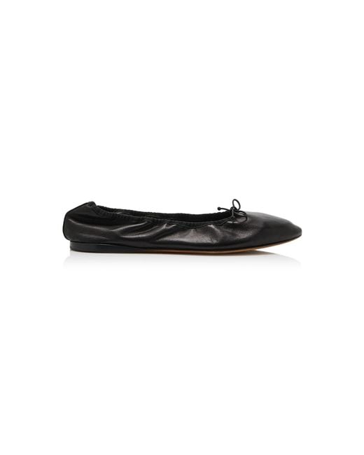 The Row Black Round Ballet Flats