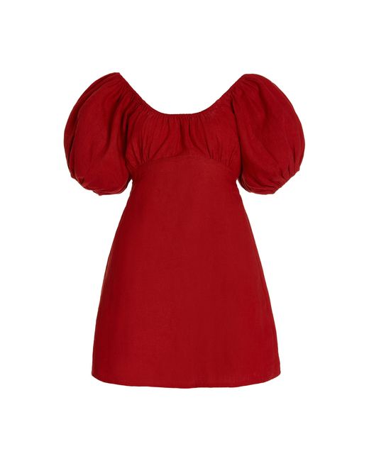 Posse Red Exclusive Dove Linen Mini Dress