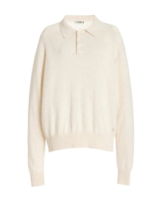 ÉTERNE White Brady Cashmere Pullover Sweater