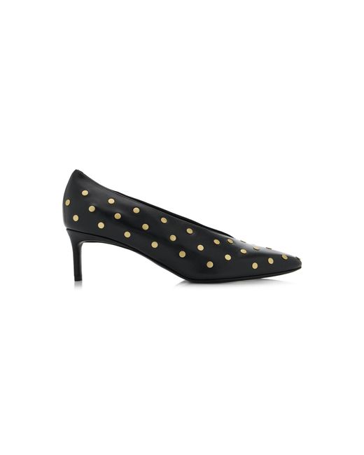 Co. Black Studded Kitten Heels