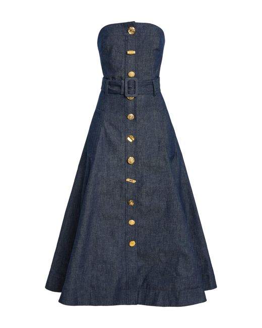 Franchise Blue Gina Cotton Denim Midi Dress