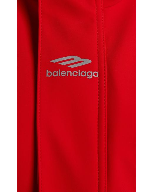 Balenciaga Red Hourglass Nylon Ski Jacket
