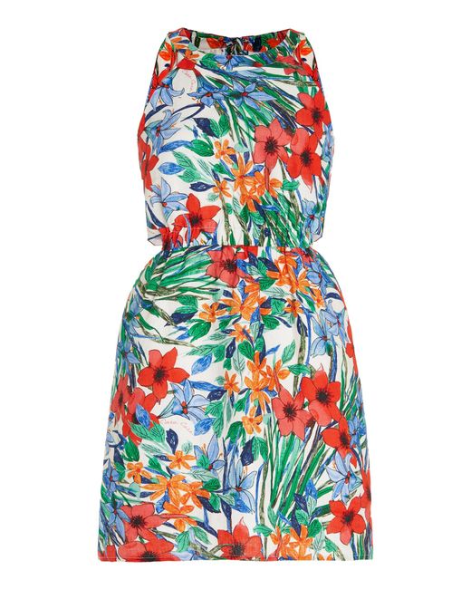 Cara Cara Savannah Floral-print Cotton-linen Mini Dress | Lyst
