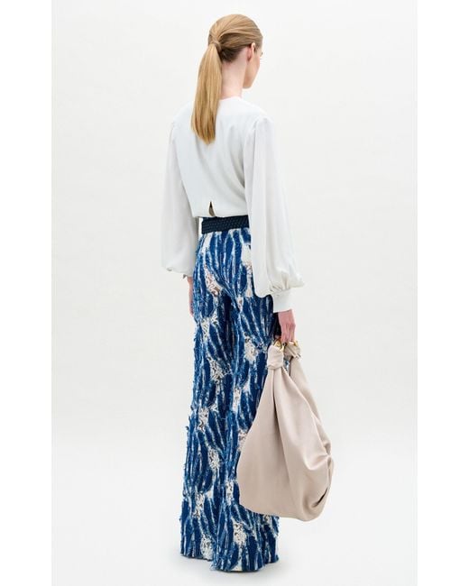 Silvia Tcherassi White Covilha Silk Top