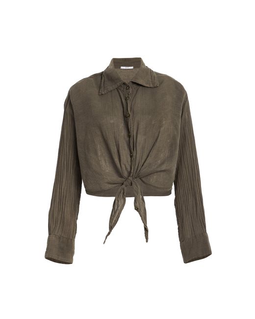 All Three Green Healy Gauze Shirt