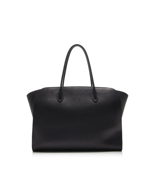 The Row Black Marlo 17 Leather Tote Bag