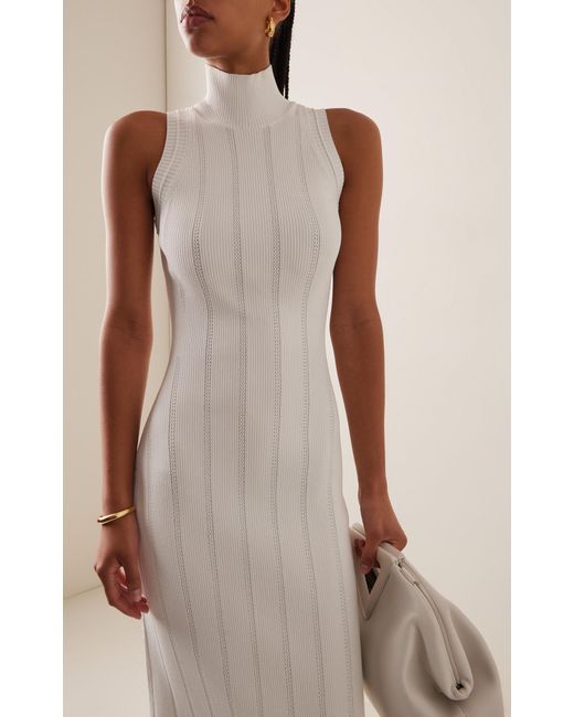 Proenza Schouler White Kim Pointelle-knit Midi Dress