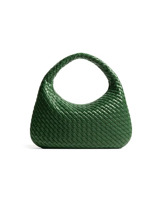 Bottega Veneta Green Veneta Intrecciato Leather Shoulder Bag