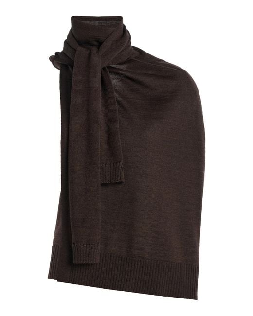 Lemaire Black Trompe L'Oeil Scarf