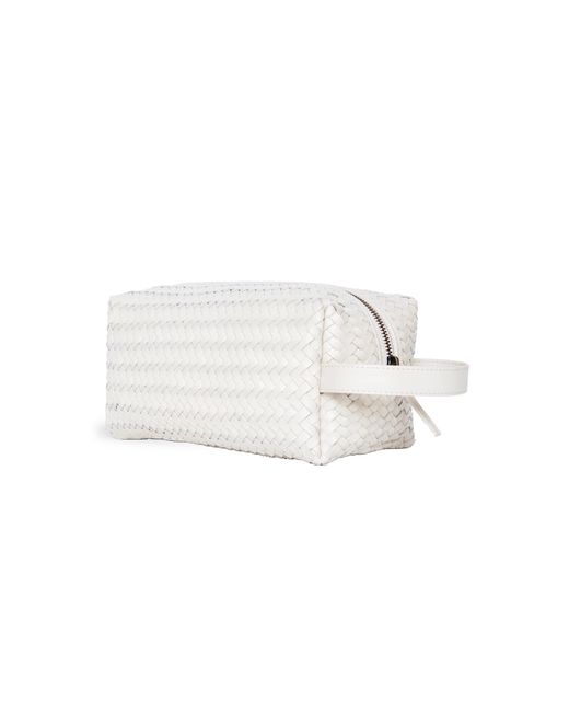 Bembien White Woven Leather Pouchette